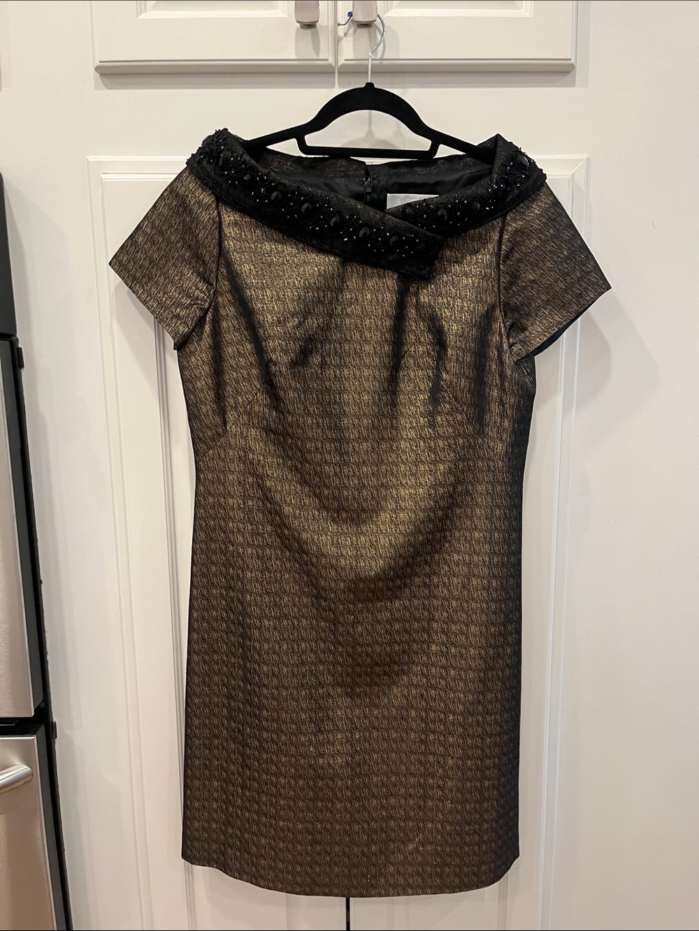 Badgley Mischka Gold Cocktail Dress Size 10